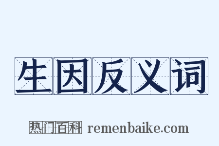 生因反义词是什么意思的图片